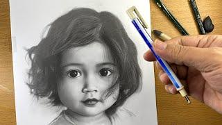 Draw a portrait with eraser pen techniques