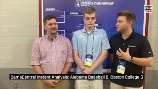 BamaCentral Instant Analysis - Alabama Baseball 8,  Boston College 0