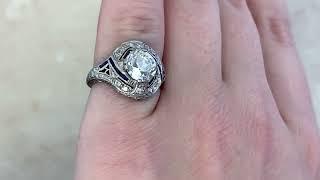 Antique GIA-Certified 1.50ct Old European Cut Diamond Talladale Ring - hand video -