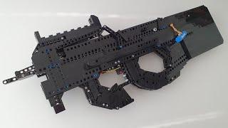 LEGO Full-Auto FN P90 [Blowback Rubber Band Gun]