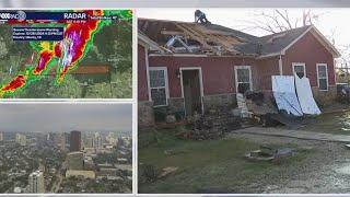 Storm damage in Porter Heights