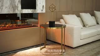 Modern Design Round Gold Stainless Steel Coffee Table Base with Marble Top