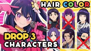 Drop 3 ANIME CHARACTERS for each HAIR COLOR  | ANIME QUIZ