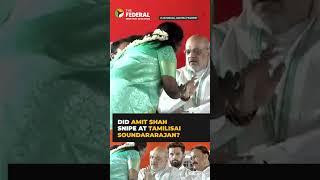 Heated interaction between Amit Shah, Tamilisai goes viral | The Federal