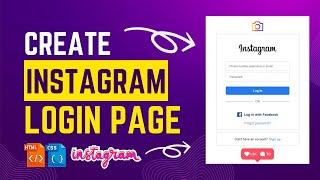 Create Instagram Login Page Using HTML CSS | Instagram Login Page Clone Using CSS HTML | 