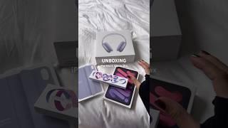 UNBOXING PURPLE IPAD MINI & AIRPODS MAX‍️🪁 #angietutorials #appleunboxing #ipadmini