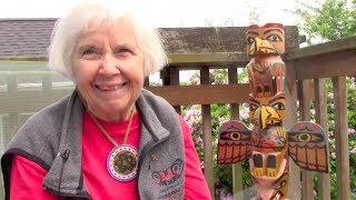 Diane Morgan describes the carving of the 1966 Admiral totem pole
