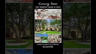 Stunning Sanders Custom Home in Lexington at Twin Creeks Allen TX with a Backyard Oasis #realestate