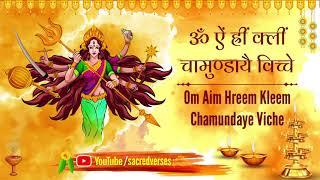 MOST POWERFUL Devi Mantra ⦿ Om Aim Hreem Kleem... ⦿ 108 times ⦿ with lyrics