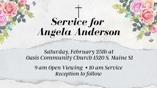 Live Service for Angela Anderson -  February 25th 2023 - 10:00am PST