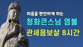 관세음보살 염불 8시간 마음을 편안하게 하는 청화큰스님 염불 천도법문기도2 | 청화스님 염불수행