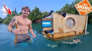 Overnight On My NEW BUDGET HouseBoat - Home Depot Survival Challenge