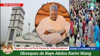 [Direct] Funérailles de Baye Abdou Karim Niang |Samedi 16 Novembre 2024 à Taiba Nianguene #BUMTV