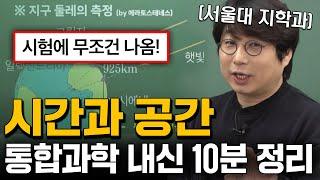 [통합과학 10분 정리] 시간과 공간, 한 번에 이해시켜 드립니다.