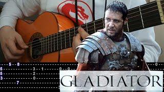 How to play GLADIATOR classical guitar with Tabs