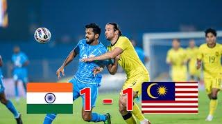 India vs Malaysia Football Highlights: FT  IND 1-1 MAS