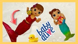 BABY ALIVE Mermaids swimming in the Bath ‍️