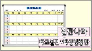 학교칠판 학원칠판 학생현황판 화이트보드 인쇄칠판전문 칠판나라