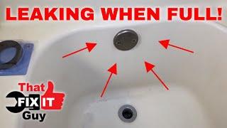 I FOUND THE LEAK...How to Repair a Bathtub Overflow Drain!