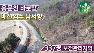 [거래완료][용문면토지][양평토지]산을 등지고 용문천이 바라다보이는 배산임수토지! 면적 337평(도로포함), 보전관리지역, 조현초등학교학군[22-011L]