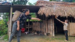 The boy burned down the house and was kicked out of the house.