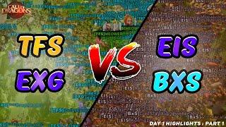 TFS/EXG vs BxS/EiS EPIC WAR! Day 1 Highlights | Call of Dragons