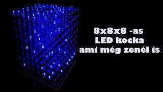 Muzsikáló LED kocka | 3D Light Cube Kit 8x8x8 Blue LED MP3 Music ◆ Eszközteszt