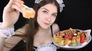 ASMR maid cafe | ASMR eating rolls