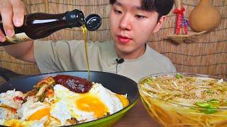 열무비빔밥 시원한 오이냉국! 비빔밥은 있던 입맛도 더 있게합니다. 너무 맛있쟈나~ BIBIMBAP COLD SOUP KIMCHI KOREAN FOOD ASMR MUKBANG.