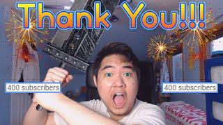 WE REACHED 400 SUBSCRIBERS!!! THANK YOU!!!