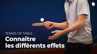 Découvrir et utiliser les différents effets | Tennis de Table