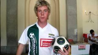 Football freestyle champion John Farnworth
