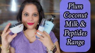 PLUM COCONUT MILK & PEPTIDES SHAMPOO MASK & SERUM | SHINIER GLOSSIER HAIR!