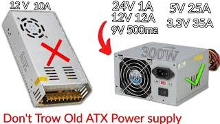 Use Old ATX Power Supply To Get 24V 12V 9V 5V 3.3V | 300W