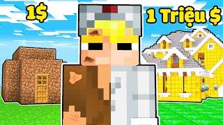 Tô Gà Thử Thách Mua Căn Nhà 1$ Và Căn Nhà 1 Triệu $ Trong Minecraft*Tô Gà Giàu Thành Nghèo