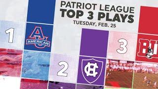 Patriot League Top 3 Plays | Feb. 25, 2025