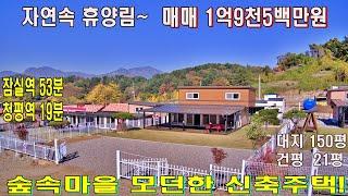 (매물번호 416번) 1가구2주택에 포함되지근 않은 근생주택 대지150평.건평21평. 경량철골구조 2층주택.난방-전기보일러.수도-지하수.#가평전원주택,#신축주택#가평