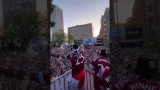 West Ham Players Sing “I’m Forever Blowing Bubbles” At Open Top Bus Parade