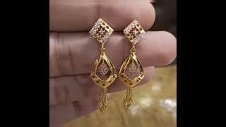 Daily wear gold earrings designs, latest and unique gold jewellery design,best earrings set  #shorts