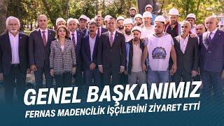 CHP GENEL BAŞKANI ÖZGÜR ÖZEL - FERNAS MADENCİLİK İŞÇİLERİNİ ZİYARET ETTİ 09/10/2024