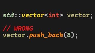 Stop using std::vector wrong