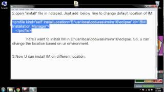 installing installation manager IM v 1 6 in different location (WebSphere Jungle)