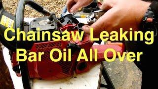 Chainsaw Leaking Bar Oil All Over The Place   Repair