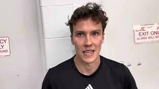 Cal Poly’s Aidan McCarthy after running 1:45.19 (#3 NCAA all-time) for 800m at BU