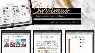 Digital Christmas Planner | Christmas inserts and widgets for digital planning