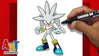 How To Draw Silver Sonic The Hedgehog