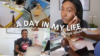 FINALS WEEK - DAY IN THE LIFE of an INTERIOR DESIGN STUDENT | How the First Semester Went