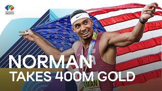 Incredible Norman strikes 400m gold in Oregon | World Athletics Championships Oregon 22