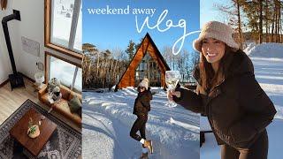 weekend in my life: WINTER CABIN (reading & spa getaway!)