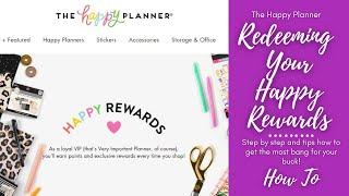 How To Use /Redeem Your Rewards on the Happy Planner Website | Plus tips!